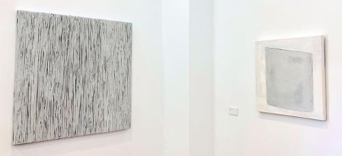 Imatge Els blancs i grisos de María Catalán a l’avantsala del saló de Plens de l’Ajuntament d’Eivissa